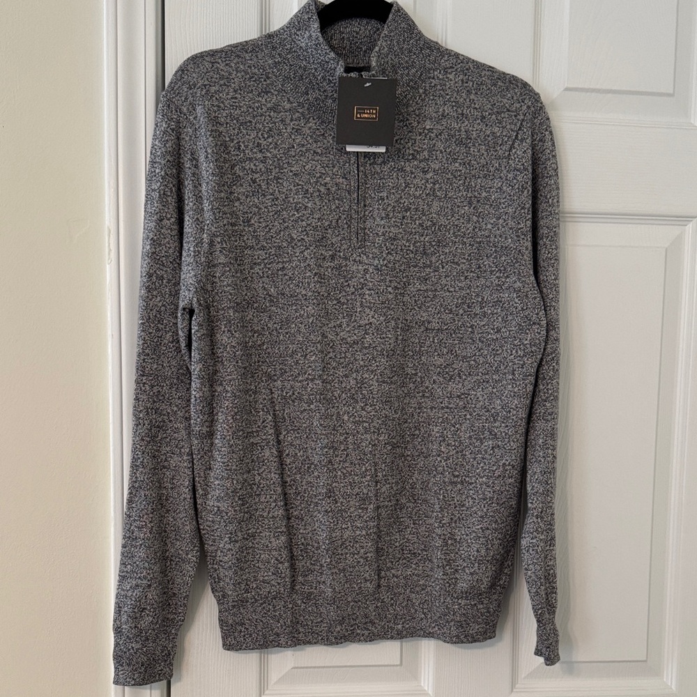 NWT 14th & Union Gray Half-Zip Men's Sweater M